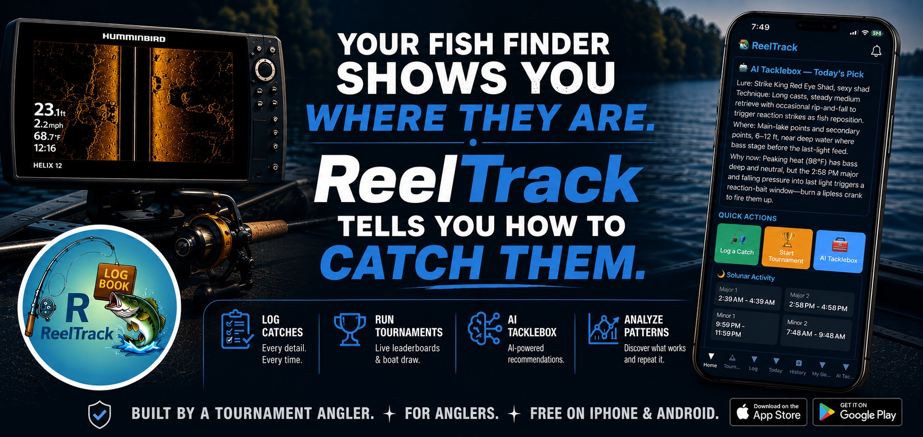 ReelTrack — AI-powered fishing & tournaments